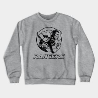 Rocky Ranger, Black Logo Crewneck Sweatshirt